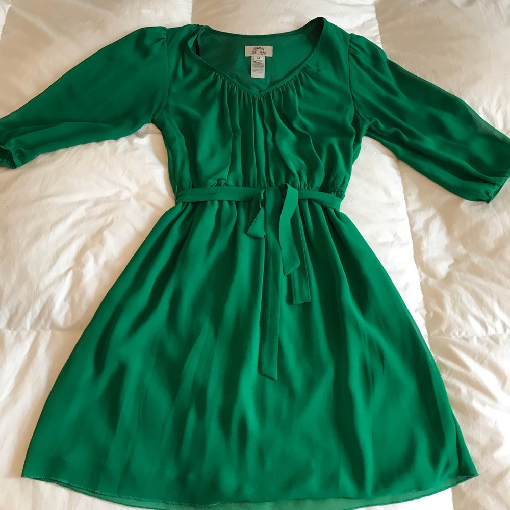Green Chiffon Dress